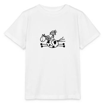 Reiterin - Westernreiten - Stanley/Stella Kinder T-Shirt MINI CREATOR  - Weiß - Vorne - Maike (125cm)
