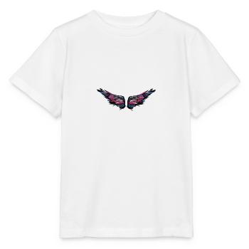 ailes d’ange,ailes,aquarelle,coloré,ailes d’ange - T-shirt bio MINI CREATOR Stanley/Stella Enfant - blanc - Devant - Maike (125cm)