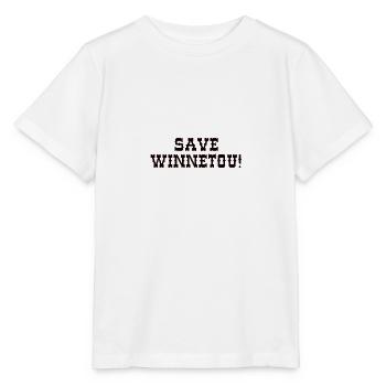 enregistrer winnetou,police,typo,noir,occidental - T-shirt bio MINI CREATOR Stanley/Stella Enfant - blanc - Devant - Maike (125cm)
