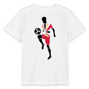 Joueur de foot avec ballon de foot - T-shirt bio MINI CREATOR Stanley/Stella Enfant - blanc - Devant - Maike (125cm)