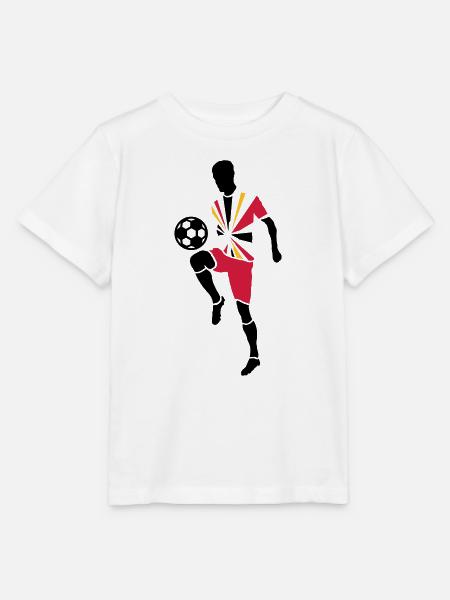 Fußballspieler mit Fußball - Stanley/Stella Kinder T-Shirt MINI CREATOR  - Weiß