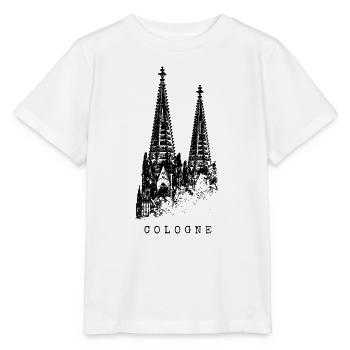 Kölner Dom Cologne Vintage Silhouette Köln Skyline - Stanley/Stella Kinder T-Shirt MINI CREATOR  - Weiß - Vorne - Maike (125cm)