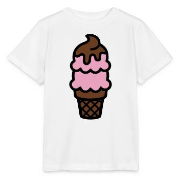 Eiswaffel Eiscreme Icon - Stanley/Stella MINI CREATOR Kids’ T-Shirt - white - Front - Maike (125cm)