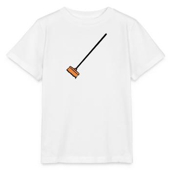 Besen, handgezeichnet. Putzfrau, Müllmann - Stanley/Stella Kinder T-Shirt MINI CREATOR  - Weiß - Vorne - Maike (125cm)
