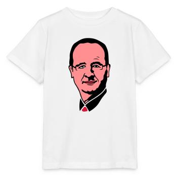 francois hollande president leader 3 - T-shirt bio MINI CREATOR Stanley/Stella Enfant - blanc - Devant - Maike (125cm)