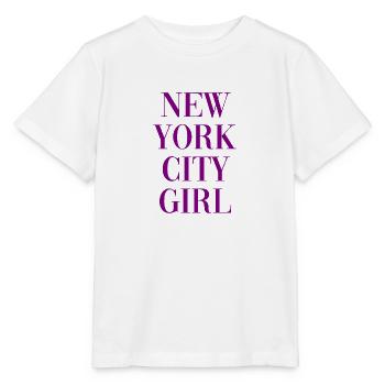 New York City Girl - NYC - USA - Amerika - Stanley/Stella Kinder T-Shirt MINI CREATOR  - Weiß - Vorne - Maike (125cm)