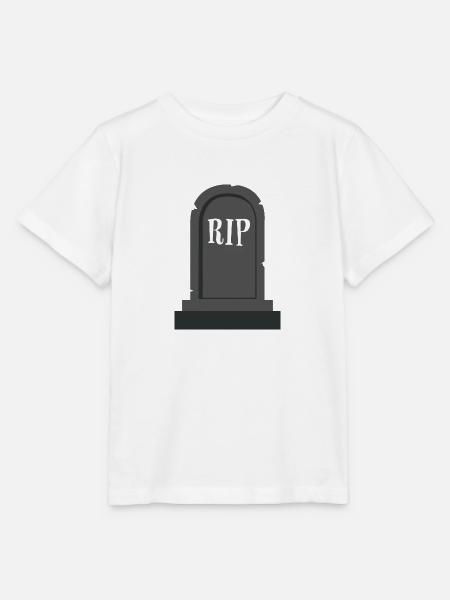Gravestone RIP Halloween - Stanley/Stella MINI CREATOR Kids’ T-Shirt - white