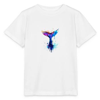whale fin, fin, whale, whale, graffiti - Stanley/Stella MINI CREATOR Kids’ T-Shirt - white - Front - Maike (125cm)