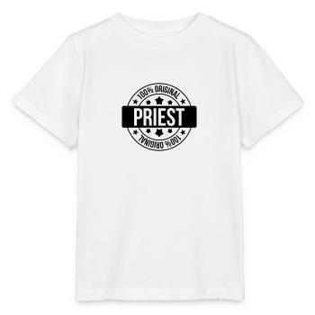 Priest Priester Prêtre Religion Cross Croix God - Stanley/Stella MINI CREATOR Kids’ T-Shirt - white - Front - Maike (125cm)