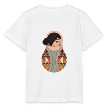 Matroschka Nesrin - Stanley/Stella Kinder T-Shirt MINI CREATOR  - Weiß - Vorne - Maike (125cm)