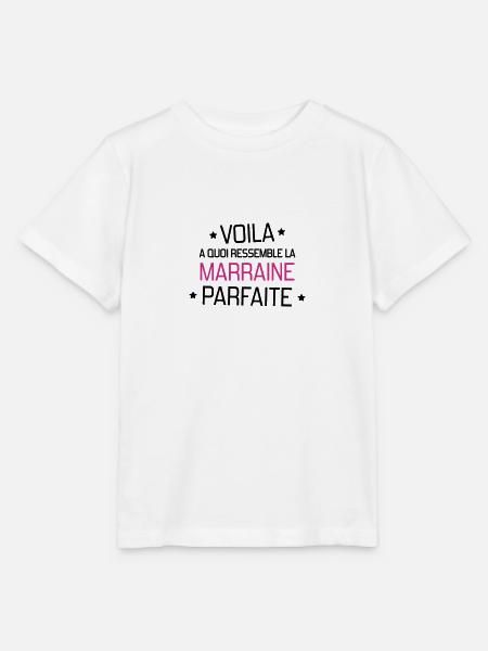 Parrain / Marraine / Filleule / Filleul - T-shirt bio MINI CREATOR Stanley/Stella Enfant - blanc