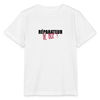 réparateur / réparation / réparer / bricolage - T-shirt bio MINI CREATOR Stanley/Stella Enfant - blanc - Devant - Maike (125cm)
