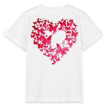 heart, butterflies, valentine's day, love, couples, - Stanley/Stella MINI CREATOR Kids’ T-Shirt - white - Front - Maike (125cm)