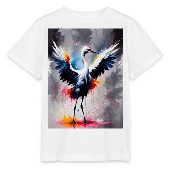 Kranich - Stanley/Stella Kinder T-Shirt MINI CREATOR  - Weiß - Vorne - Maike (125cm)