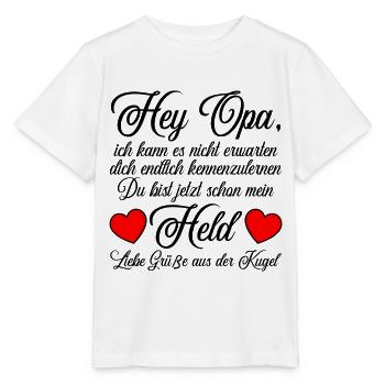 du wirst wieder Opa Überraschung verkünden - Stanley/Stella Kinder T-Shirt MINI CREATOR  - Weiß - Vorne - Maike (125cm)