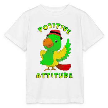 Positive attitude perroquet - T-shirt bio MINI CREATOR Stanley/Stella Enfant - blanc - Devant - Maike (125cm)