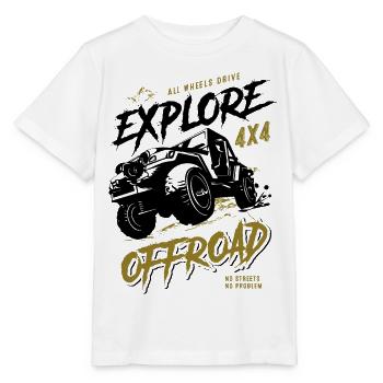 Offroad Adventure 4x4 - Off-road vehicle - Stanley/Stella MINI CREATOR Kids’ T-Shirt - white - Front - Maike (125cm)