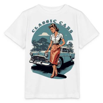 Classic Cars 1950 - Stanley/Stella MINI CREATOR Kids’ T-Shirt - white - Front - Maike (125cm)