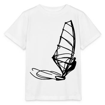 Croquis de planche à voile - T-shirt bio MINI CREATOR Stanley/Stella Enfant - blanc - Devant - Maike (125cm)