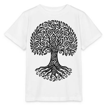 Triskel Tree of Life - Stanley/Stella MINI CREATOR Kids’ T-Shirt - white - Front - Maike (125cm)