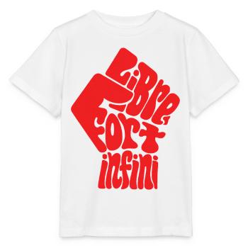 LIBRE FORT hom - let's talk - T-shirt bio MINI CREATOR Stanley/Stella Enfant - blanc - Devant - Maike (125cm)