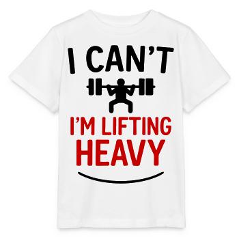 Ich kann nicht – ich hebe schwer - Stanley/Stella Kinder T-Shirt MINI CREATOR  - Weiß - Vorne - Maike (125cm)