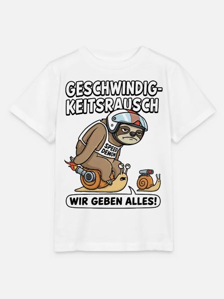 Geschwindigkeitsrausch: Schnelle Schnecke - Stanley/Stella Kinder T-Shirt MINI CREATOR - Weiß