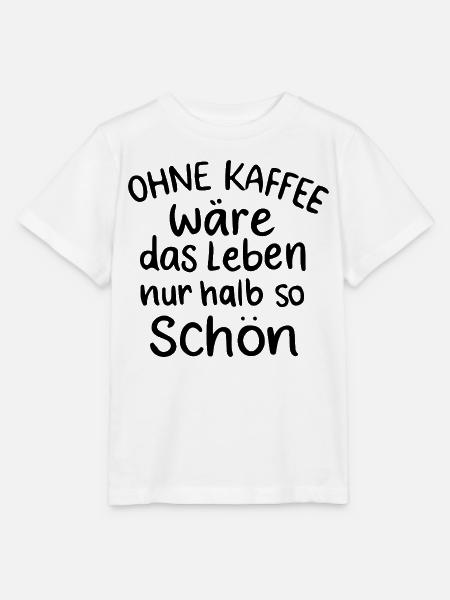 Ohne Kaffee: Leben halb so schön Morgenmuffel - Stanley/Stella Kinder T-Shirt MINI CREATOR - Weiß