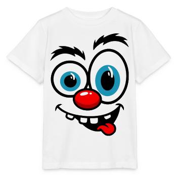 Caricature colorée du clown - T-shirt bio MINI CREATOR Stanley/Stella Enfant - blanc - Devant - Maike (125cm)