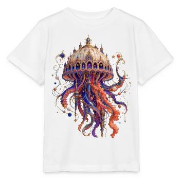 Méduse cathédrale cosmique - T-shirt bio MINI CREATOR Stanley/Stella Enfant - blanc - Devant - Maike (125cm)