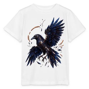 Raven mosaïque nocturne - T-shirt bio MINI CREATOR Stanley/Stella Enfant - blanc - Devant - Maike (125cm)