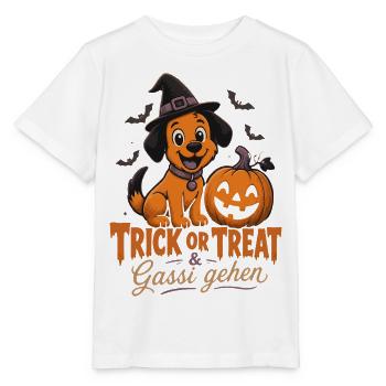 Halloween Kürbis-Gang - Stanley/Stella Kinder T-Shirt MINI CREATOR  - Weiß - Vorne - Maike (125cm)