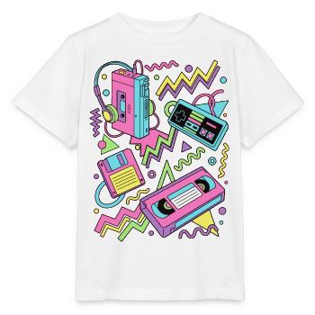 80er 90er Retro Technik Nostalgie Gamer - Stanley/Stella Kinder T-Shirt MINI CREATOR  - Weiß - Vorne - Maike (125cm)