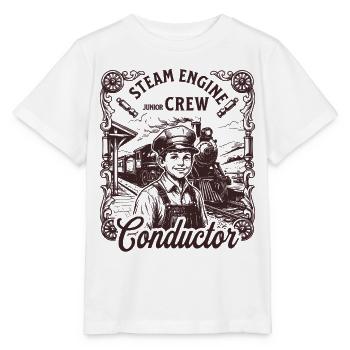 Chemise vintage de conducteur de locomotive à vapeur pour enfant - T-shirt bio MINI CREATOR Stanley/Stella Enfant - blanc - Devant - Maike (125cm)