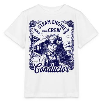 Chemise vintage de conducteur de locomotive à vapeur pour enfant - T-shirt bio MINI CREATOR Stanley/Stella Enfant - blanc - Devant - Maike (125cm)