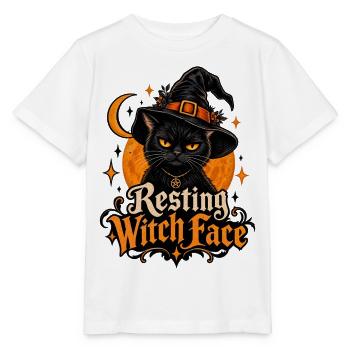 "Das ultimative "Resting Witch Face"-Design! - Stanley/Stella Kinder T-Shirt MINI CREATOR  - Weiß - Vorne - Maike (125cm)