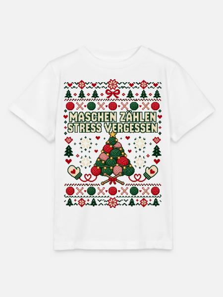 Maschen zählen Stress vergessen - Stanley/Stella Kinder T-Shirt MINI CREATOR  - Weiß