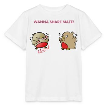 Wanna share mate - Stanley/Stella MINI CREATOR Kids’ T-Shirt - white - Front - Maike (125cm)