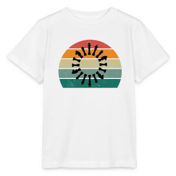 Joueur d’échecs Joueur d’échecs King Checkers Chess - T-shirt bio MINI CREATOR Stanley/Stella Enfant - blanc - Devant - Maike (125cm)