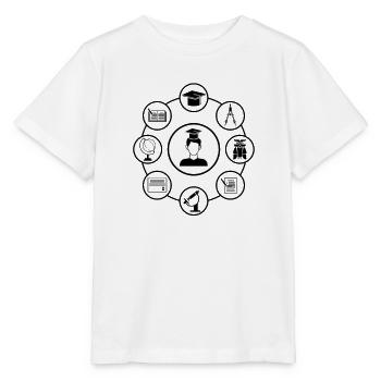 studieren student studium abschluss bachelor uni - Stanley/Stella Kinder T-Shirt MINI CREATOR  - Weiß - Vorne - Maike (125cm)