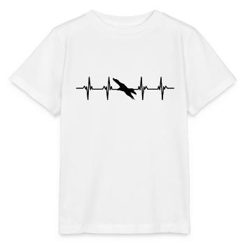 oiseaux volant planer air plumes plumes vol oiseau - T-shirt bio MINI CREATOR Stanley/Stella Enfant - blanc - Devant - Maike (125cm)