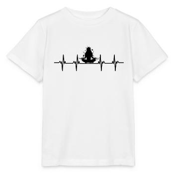 tapis de yoga professeur de yoga position de yoga relaxation yoga - T-shirt bio MINI CREATOR Stanley/Stella Enfant - blanc - Devant - Maike (125cm)