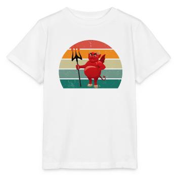 diable satan diabolique enfer peur horreur - T-shirt bio MINI CREATOR Stanley/Stella Enfant - blanc - Devant - Maike (125cm)