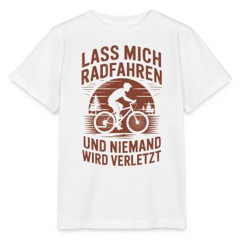 Lass mich radfahren – und niemand wird verletzt - Stanley/Stella Kinder T-Shirt MINI CREATOR  - Weiß - Vorne - Maike (125cm)