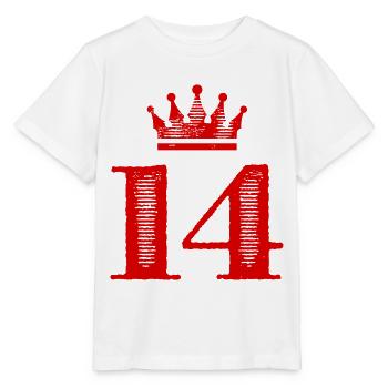 14 Couronne numérique - T-shirt bio MINI CREATOR Stanley/Stella Enfant - blanc - Devant - Maike (125cm)