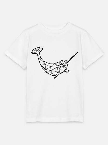Narwal Polygon - Stanley/Stella Kinder T-Shirt MINI CREATOR - Weiß