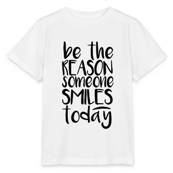 Be the reason someone smiles today - Stanley/Stella MINI CREATOR Kids’ T-Shirt - white - Front - Maike (125cm)