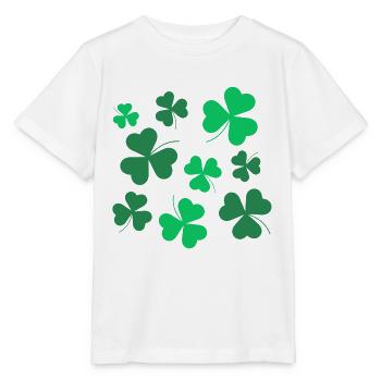 Trèfle, Trèfle, Irlandais, Printemps, Saint-Patrick - T-shirt bio MINI CREATOR Stanley/Stella Enfant - blanc - Devant - Maike (125cm)
