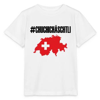 Schweiz Flagge - Stanley/Stella Kinder T-Shirt MINI CREATOR  - Weiß - Vorne - Maike (125cm)