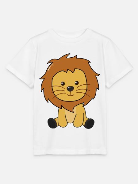 Löwe süße Tiere für Kinder König der Löwen - Stanley/Stella Kinder T-Shirt MINI CREATOR - Weiß